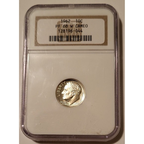 1962 Roosevelt Dime Proof PF68 W Cameo NGC - Picture 1 of 2